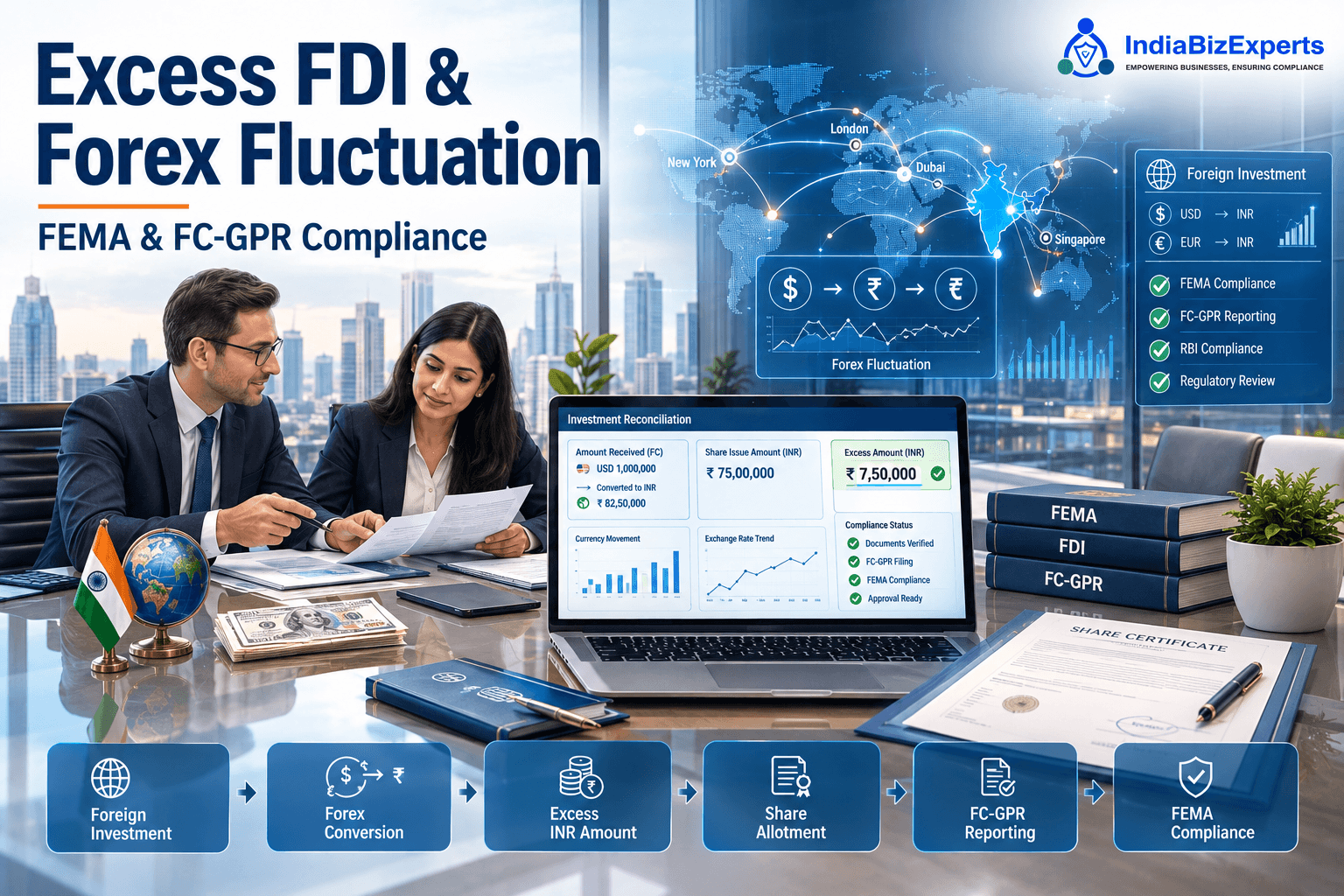 Excess FDI Amount Received Due to Foreign Exchange Fluctuation – FEMA Treatment & FC-GPR Reporting