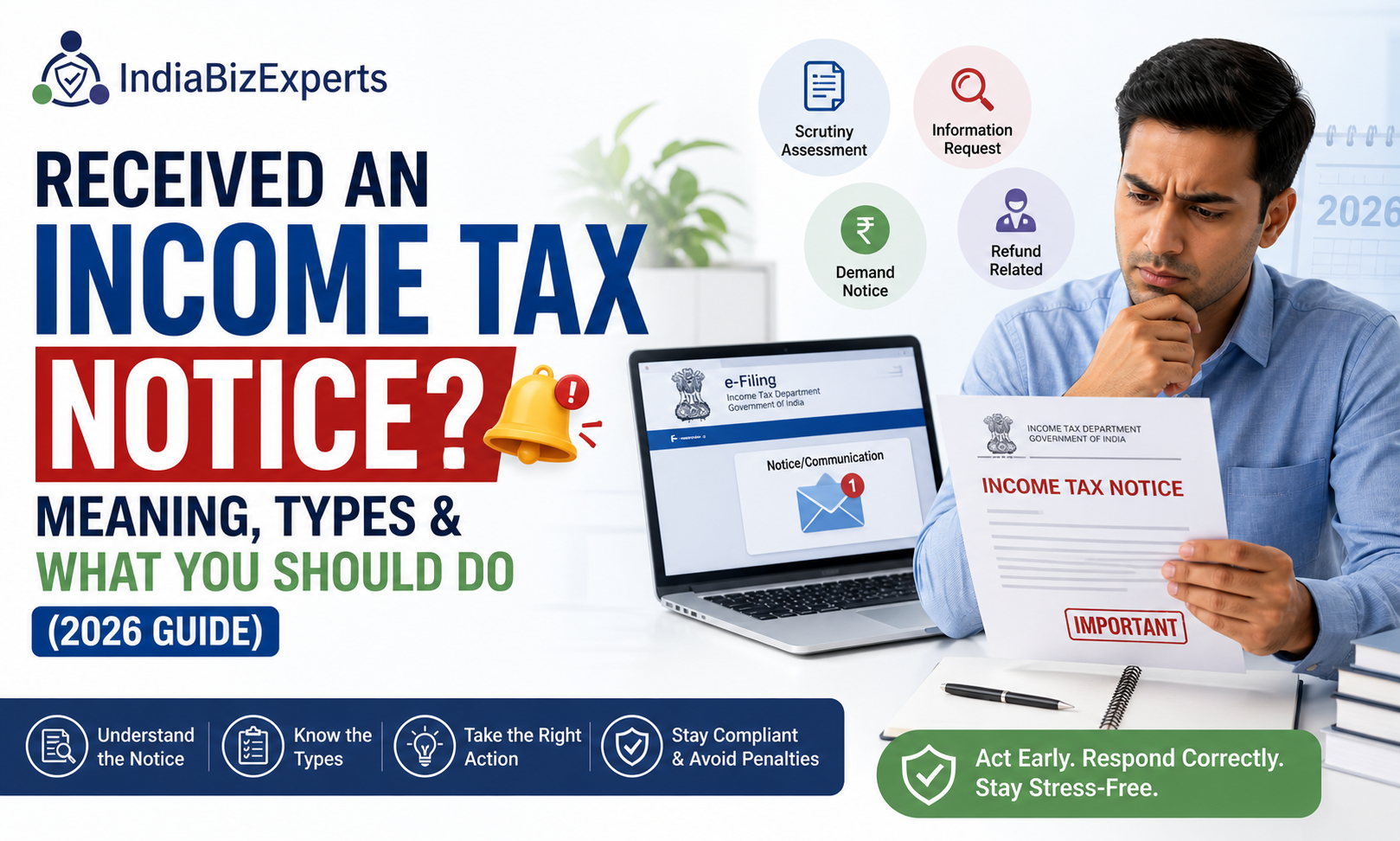 Income Tax Notice in India: Meaning, Types & What to Do (2026 Guide)